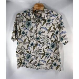 Tommy Bahama Garden of Hope‎ & Courage Silk Button Down Size  3XL
